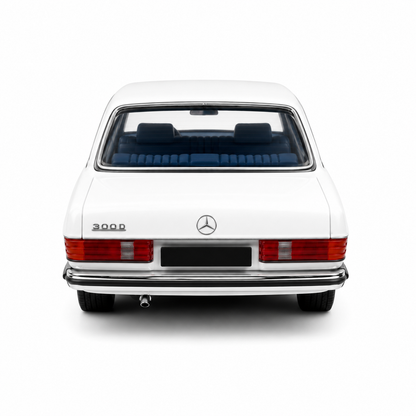 Mercedes-Benz W123 White 1:64 Scale Diecast Model Car | Premium Metal Collectible Classic Luxury Sedan Miniature Replica | Highly Detailed Display Model for Collectors & Enthusiasts