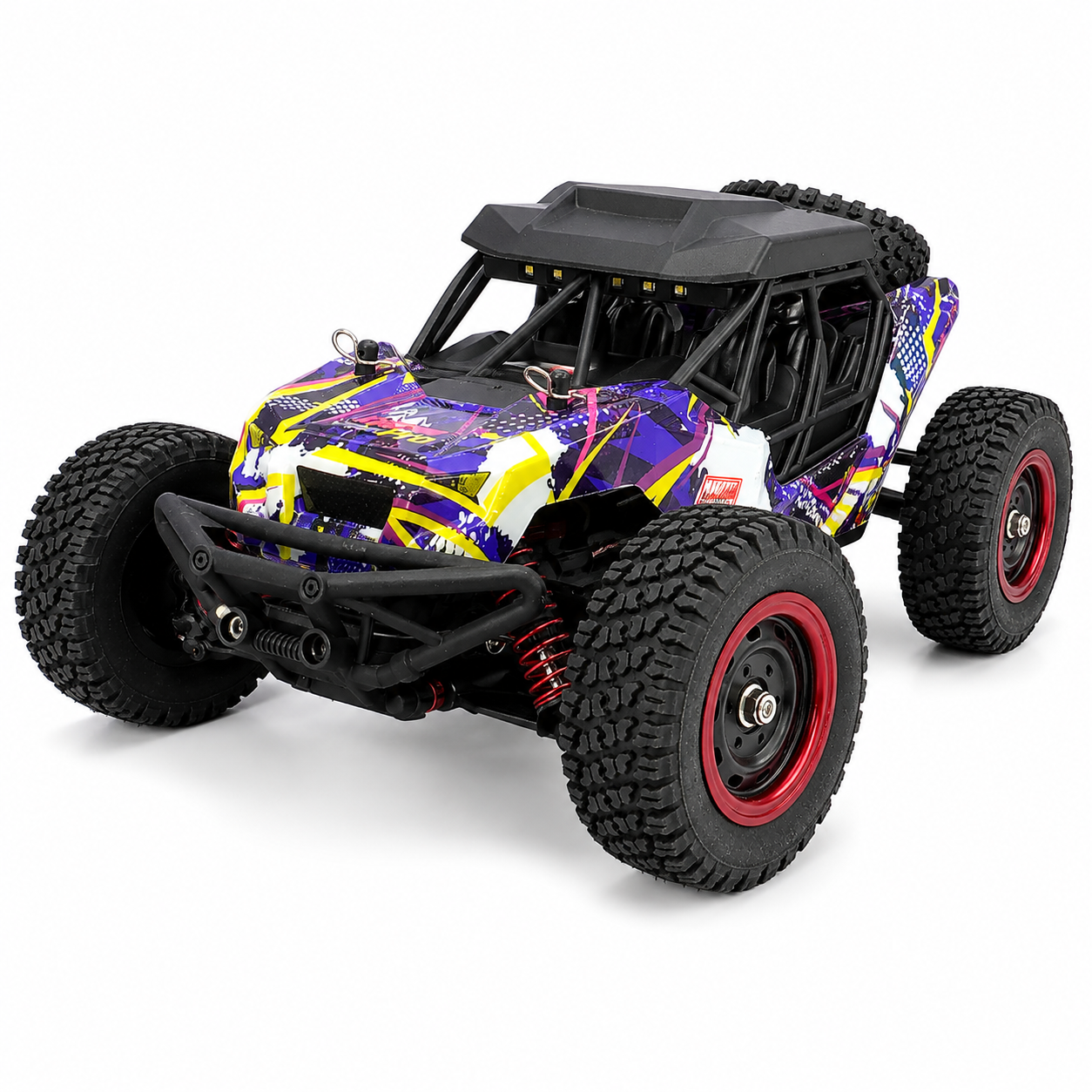 SUCHIYU Adventure Pro 4WD 2.4GHz RC Off-Road Buggy – Purple Multicolor, All-Terrain High Performance Rock Crawler with Remote Control, Large Wheels & Rugged Suspension, 14+
