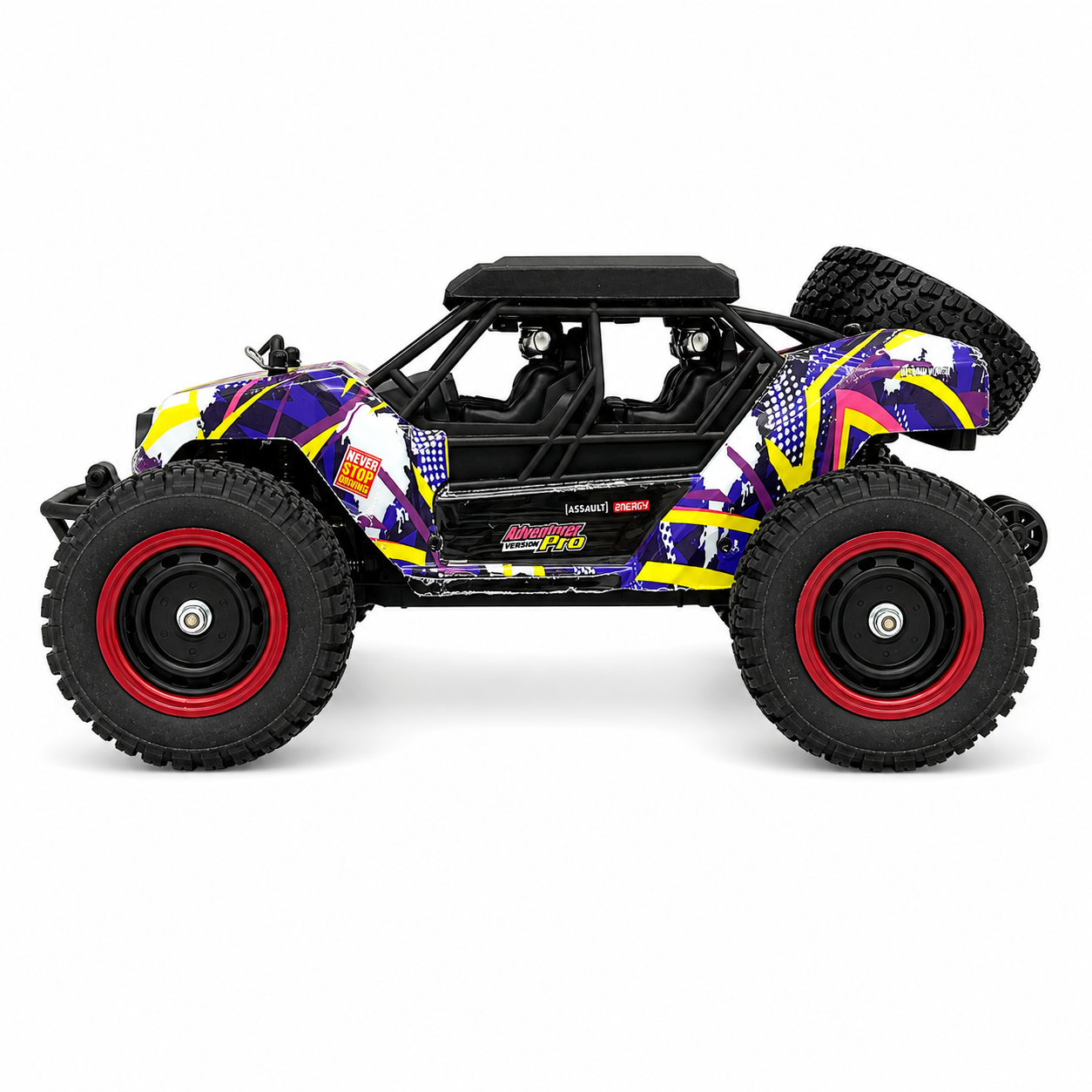 SUCHIYU Adventure Pro 4WD 2.4GHz RC Off-Road Buggy – Purple Multicolor, All-Terrain High Performance Rock Crawler with Remote Control, Large Wheels & Rugged Suspension, 14+