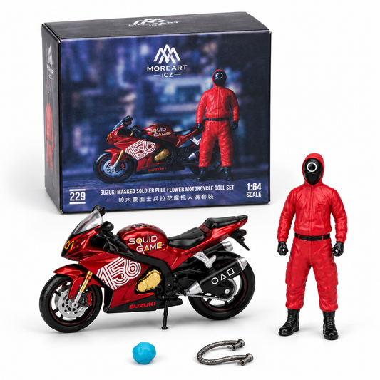 MoreArt 1:64 M-229 Suzuki Masked Soldier Motorcycle & Figure Set