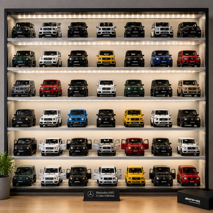 1:32 Scale Die-Cast Metal Mercedes-Benz G63 AMG Model Car – Pull Back Luxury SUV Toy with Openable Doors, Light & Sound Effects, Detailed Interior, Realistic Wheels & Collectible Display Model – White