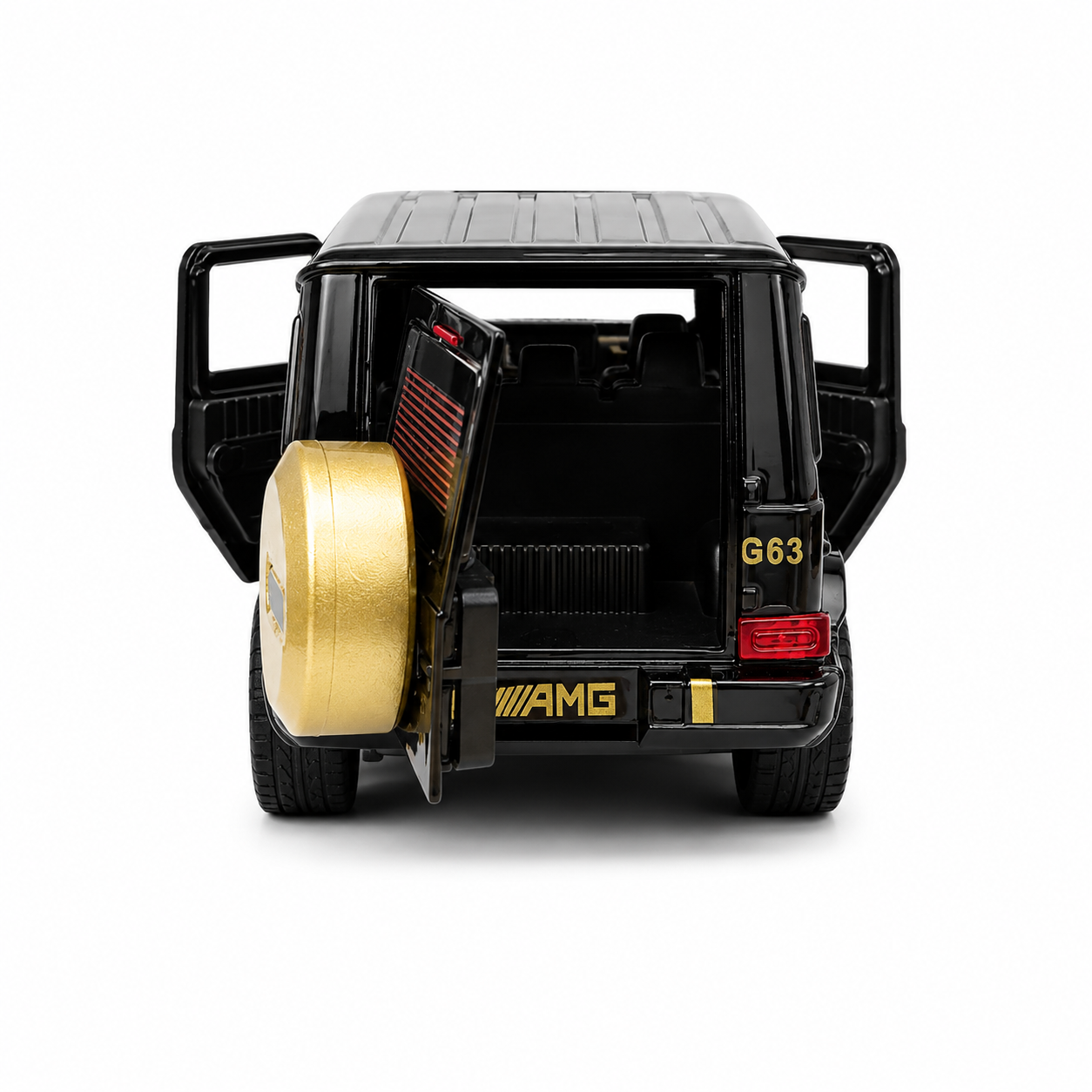 1:32 Scale Die-Cast Metal Mercedes-Benz G63 AMG Model Car – Pull Back Luxury SUV Toy with Openable Doors, Light & Sound Effects, Detailed Interior, Realistic Wheels & Collectible Display Model – Black