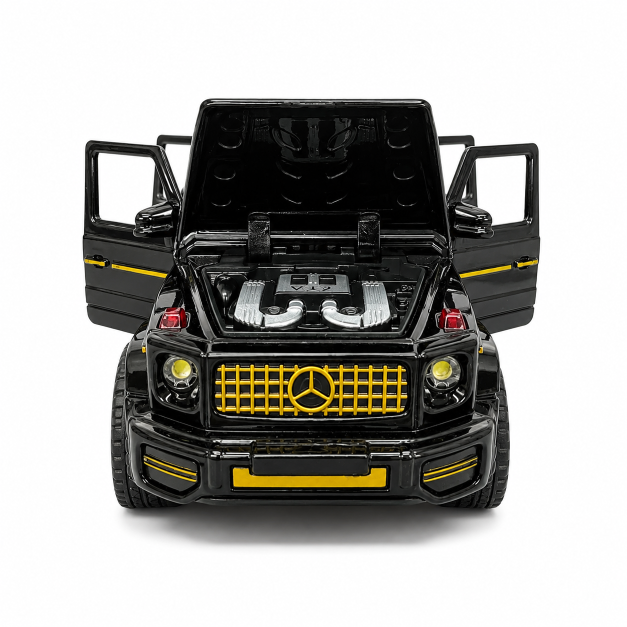 1:32 Scale Die-Cast Metal Mercedes-Benz G63 AMG Model Car – Pull Back Luxury SUV Toy with Openable Doors, Light & Sound Effects, Detailed Interior, Realistic Wheels & Collectible Display Model – Black