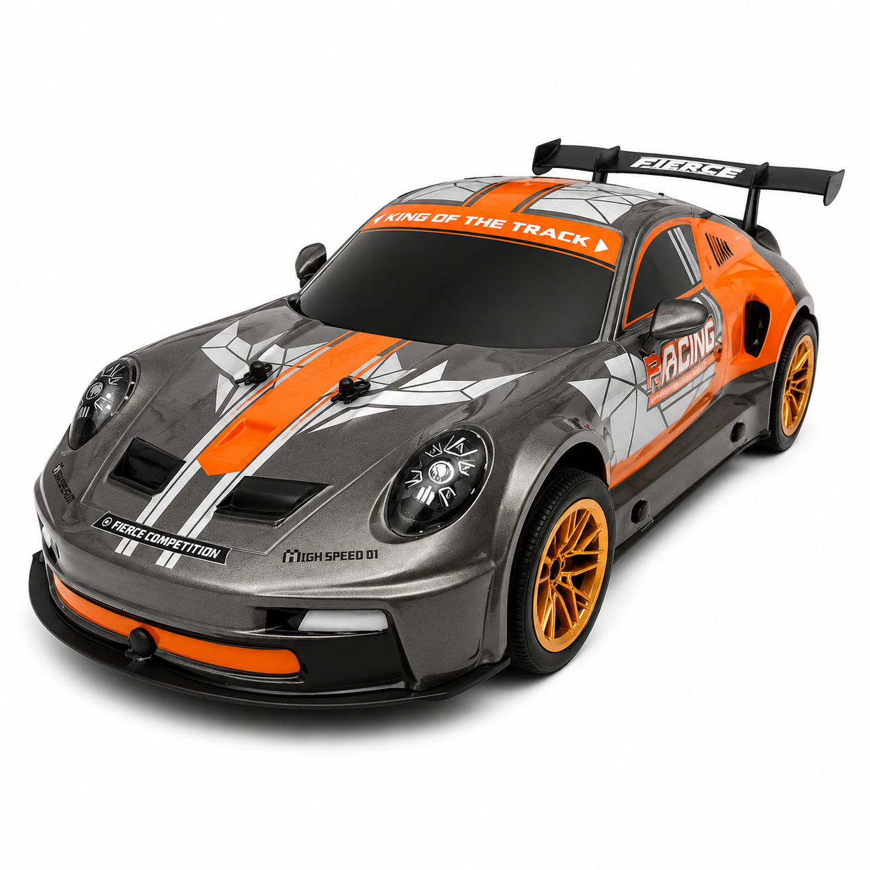 Joy Junction 1:10 Scale 2.4GHz R/C Racing Car | 25+ KM/H High-Speed Full Function Remote Control Sports Car with Forward, Backward, Left & Right Controls, Speed Up & Lighting for Kids 6+ Years