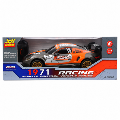 Joy Junction 1:10 Scale 2.4GHz R/C Racing Car | 25+ KM/H High-Speed Full Function Remote Control Sports Car with Forward, Backward, Left & Right Controls, Speed Up & Lighting for Kids 6+ Years
