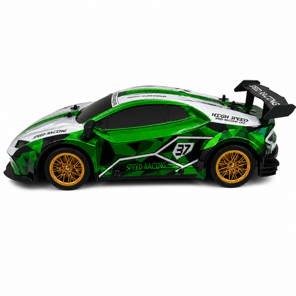 Joy Junction JJ616 1:10 Scale 2.4GHz R/C Racing Car | 25+ KM/H High-Speed Full Function Remote Control Sports Car with Forward, Backward, Left & Right Controls, Speed Up & Lighting for Kids 6+