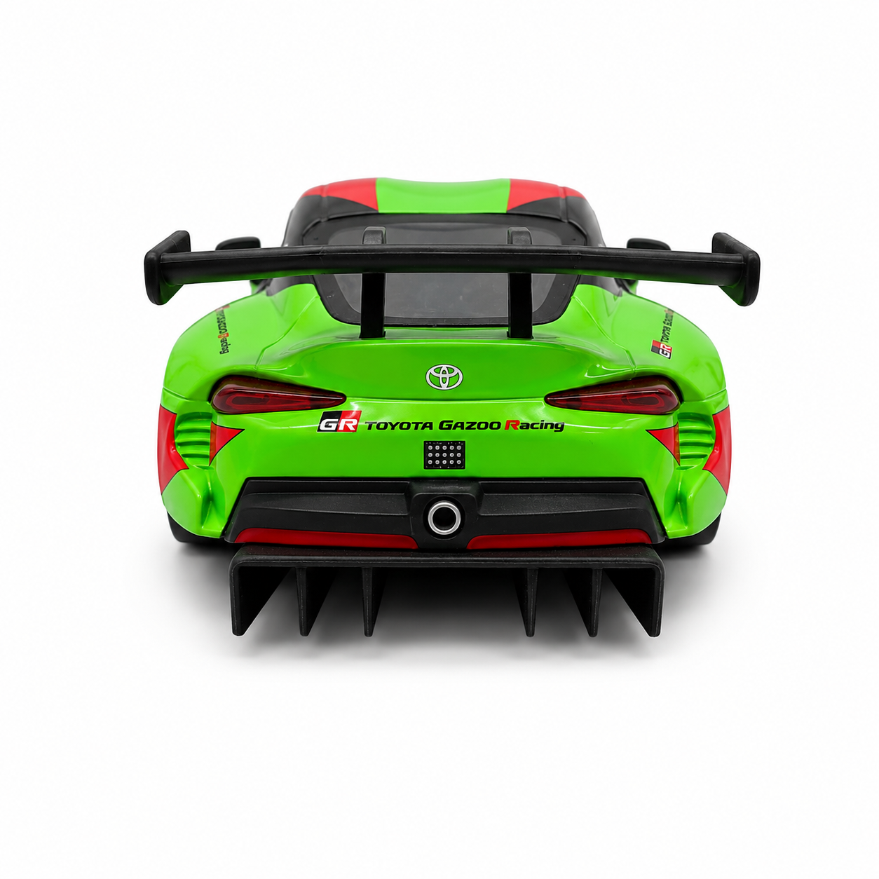 Kinsmart 1:36 Toyota GR Supra Racing Concept Livery Green Edition Die-Cast Metal Model Car with Pull Back Action, Openable Doors, Detailed Racing Graphics & Collectible Sports Car Toy for Kids & Collectors