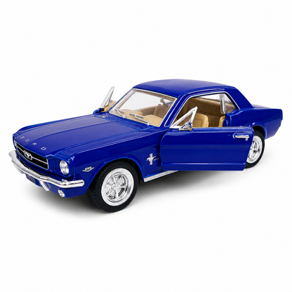 Kinsmart 1:36 Scale 1964 Ford Mustang Die-Cast Metal Model Car with Pull-Back Action, Openable Doors, Detailed Interior, Realistic Classic Design & Collectible Toy Car for Kids & Adults – Multiple Colour Options