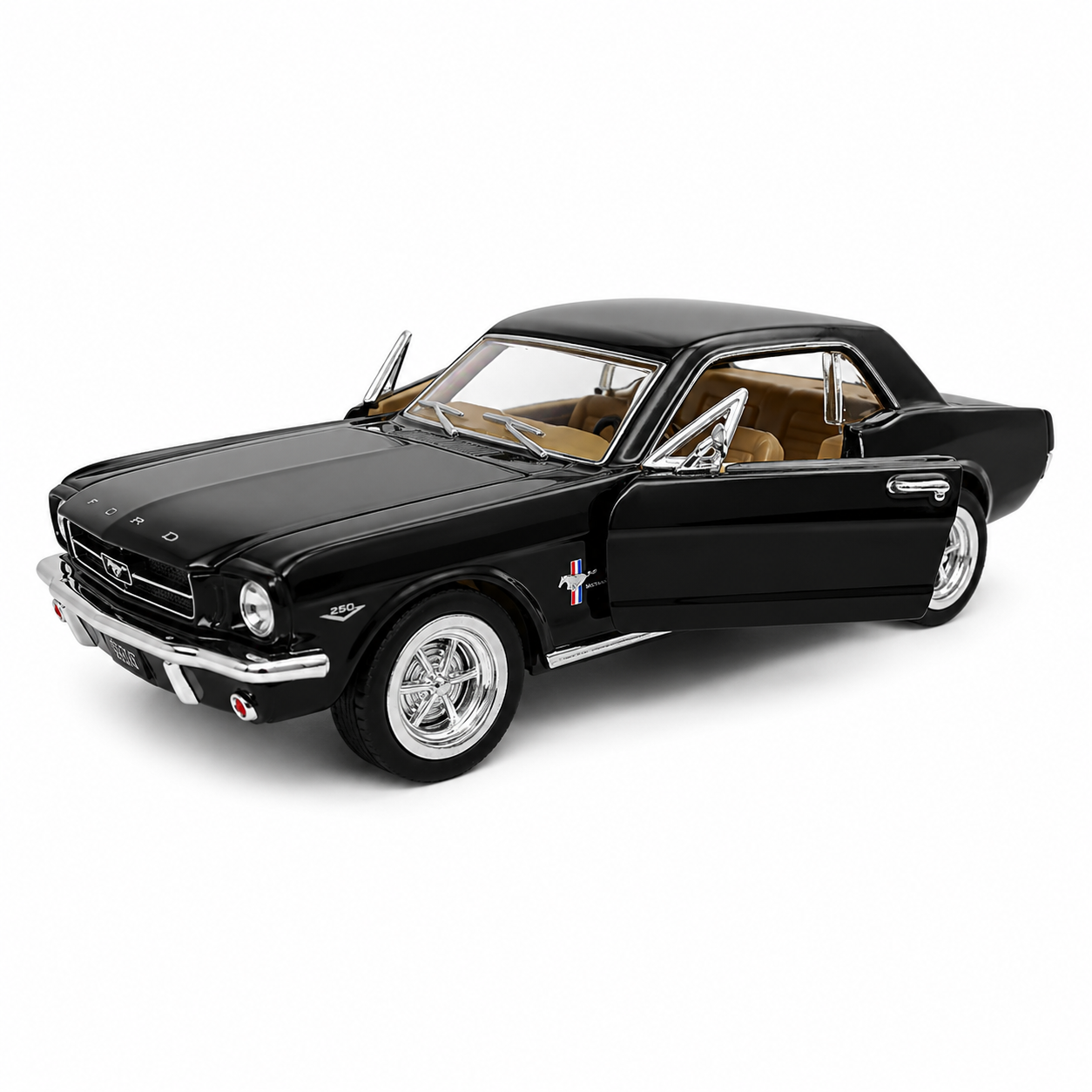 Kinsmart 1:36 Scale 1964 Ford Mustang Die-Cast Metal Model Car with Pull-Back Action, Openable Doors, Detailed Interior, Realistic Classic Design & Collectible Toy Car for Kids & Adults – Multiple Colour Options