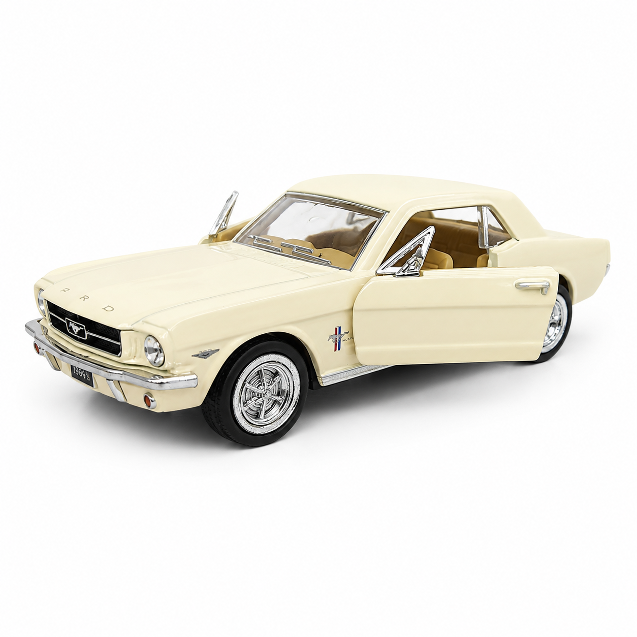 Kinsmart 1:36 Scale 1964 Ford Mustang Die-Cast Metal Model Car with Pull-Back Action, Openable Doors, Detailed Interior, Realistic Classic Design & Collectible Toy Car for Kids & Adults – Multiple Colour Options