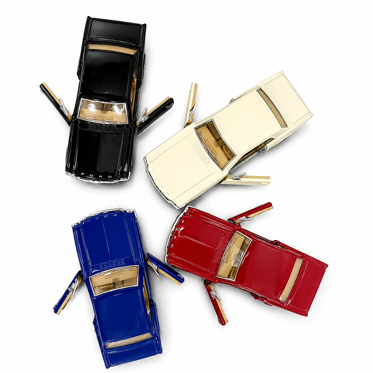 Kinsmart 1:36 Scale 1964 Ford Mustang Die-Cast Metal Model Car with Pull-Back Action, Openable Doors, Detailed Interior, Realistic Classic Design & Collectible Toy Car for Kids & Adults – Multiple Colour Options