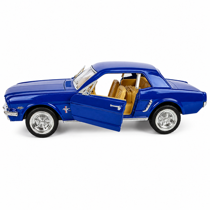 Kinsmart 1:36 Scale 1964 Ford Mustang Die-Cast Metal Model Car with Pull-Back Action, Openable Doors, Detailed Interior, Realistic Classic Design & Collectible Toy Car for Kids & Adults – Multiple Colour Options