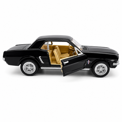 Kinsmart 1:36 Scale 1964 Ford Mustang Die-Cast Metal Model Car with Pull-Back Action, Openable Doors, Detailed Interior, Realistic Classic Design & Collectible Toy Car for Kids & Adults – Multiple Colour Options