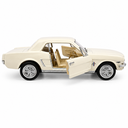 Kinsmart 1:36 Scale 1964 Ford Mustang Die-Cast Metal Model Car with Pull-Back Action, Openable Doors, Detailed Interior, Realistic Classic Design & Collectible Toy Car for Kids & Adults – Multiple Colour Options