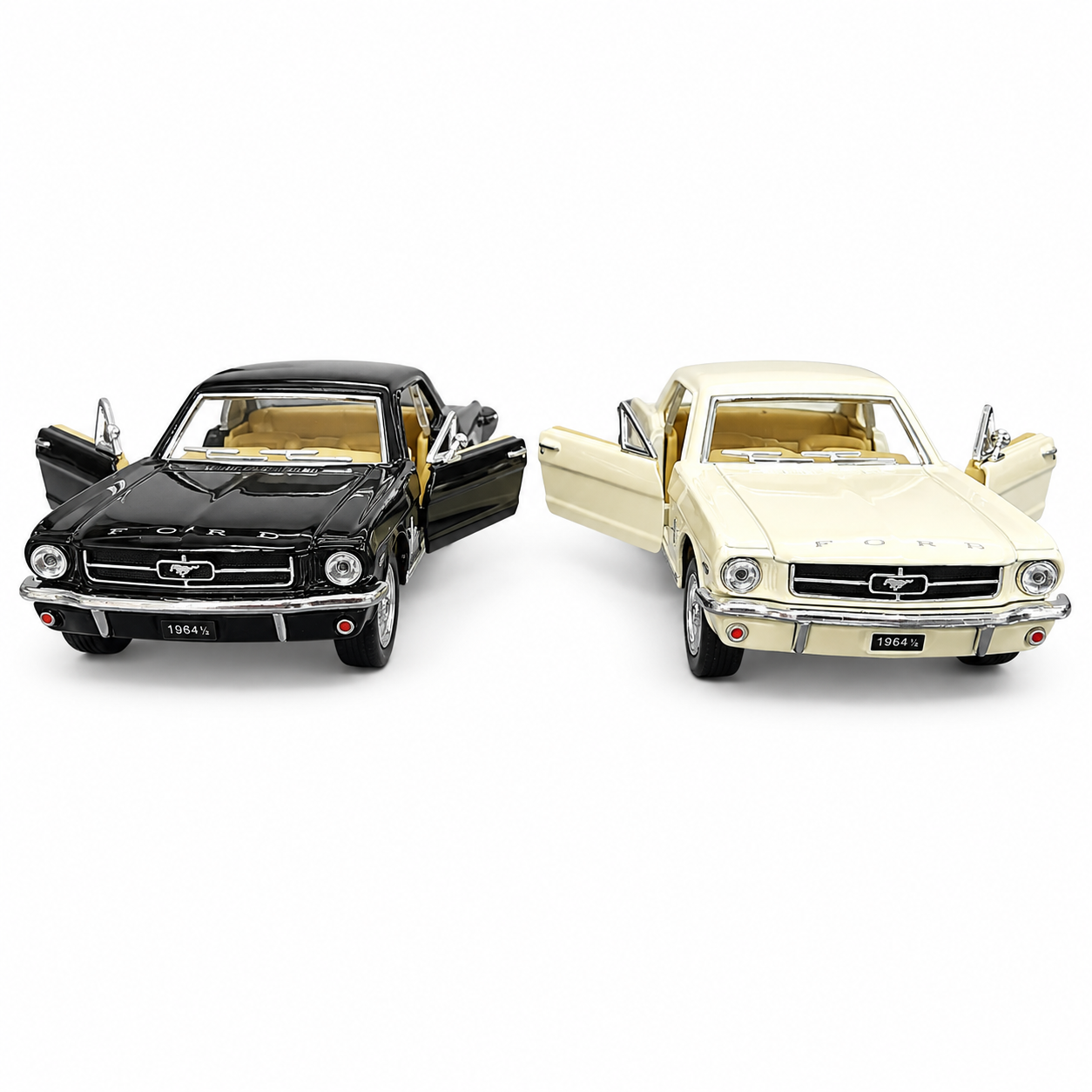 Kinsmart 1:36 Scale 1964 Ford Mustang Die-Cast Metal Model Car with Pull-Back Action, Openable Doors, Detailed Interior, Realistic Classic Design & Collectible Toy Car for Kids & Adults – Multiple Colour Options