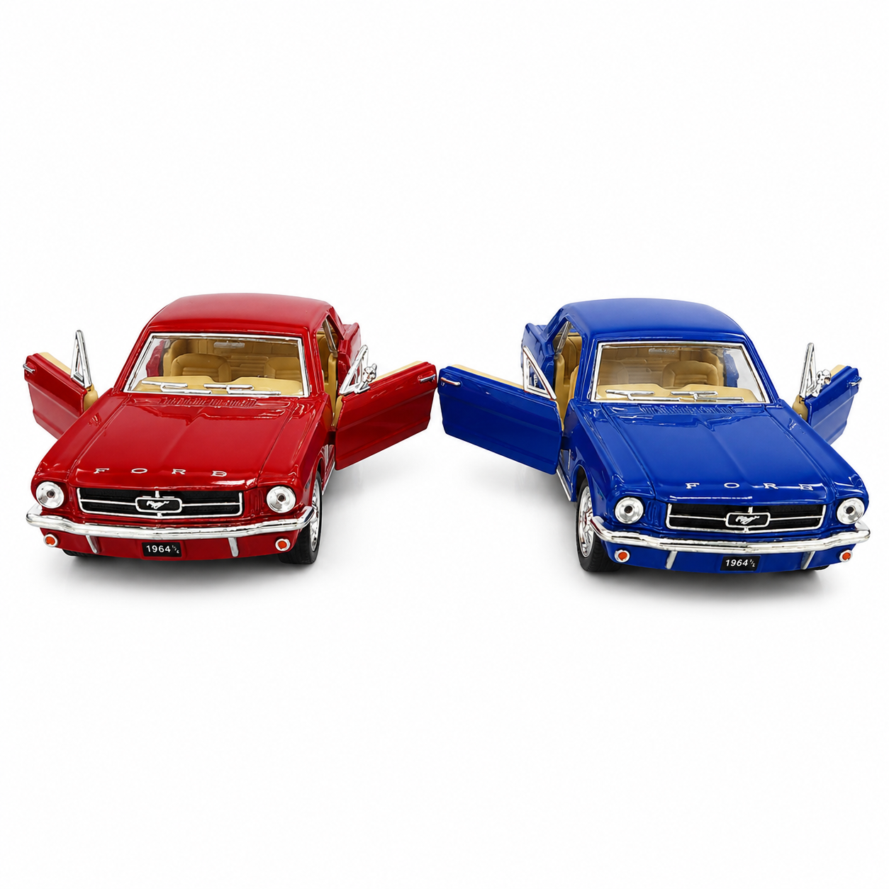 Kinsmart 1:36 Scale 1964 Ford Mustang Die-Cast Metal Model Car with Pull-Back Action, Openable Doors, Detailed Interior, Realistic Classic Design & Collectible Toy Car for Kids & Adults – Multiple Colour Options