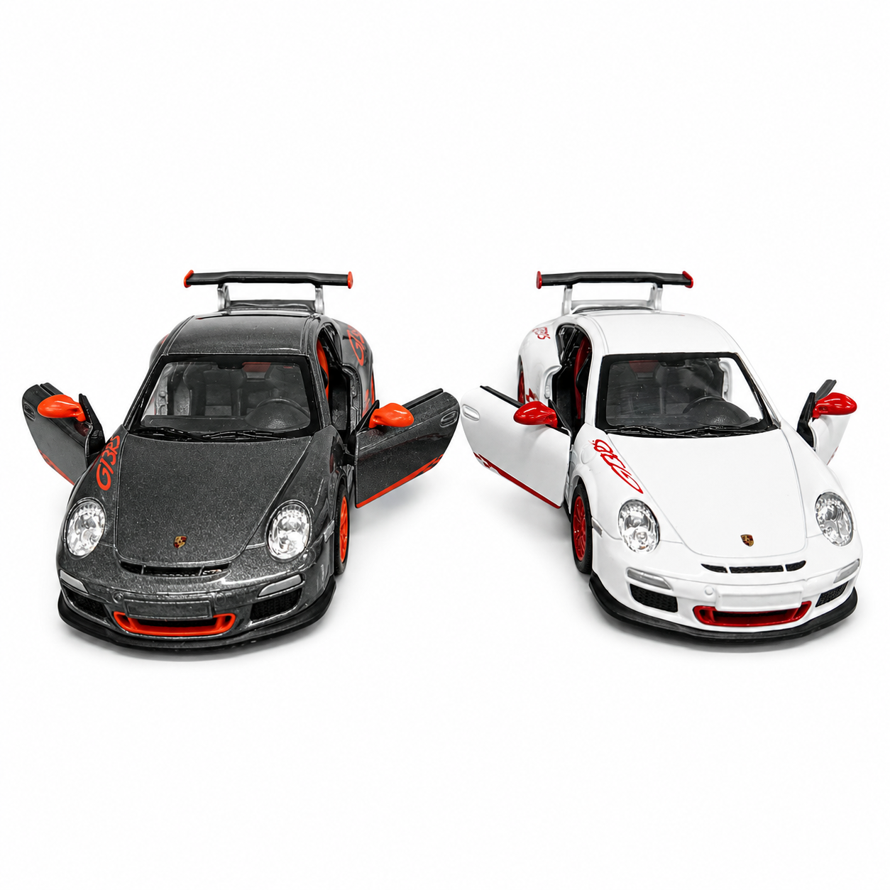 Kinsmart 1:36 Scale 2010 Porsche 911 GT3 RS Die-Cast Metal Model Car with Pull Back Action, Openable Doors & Detailed Interior | Collectible Toy Car for Kids & Car Enthusiasts