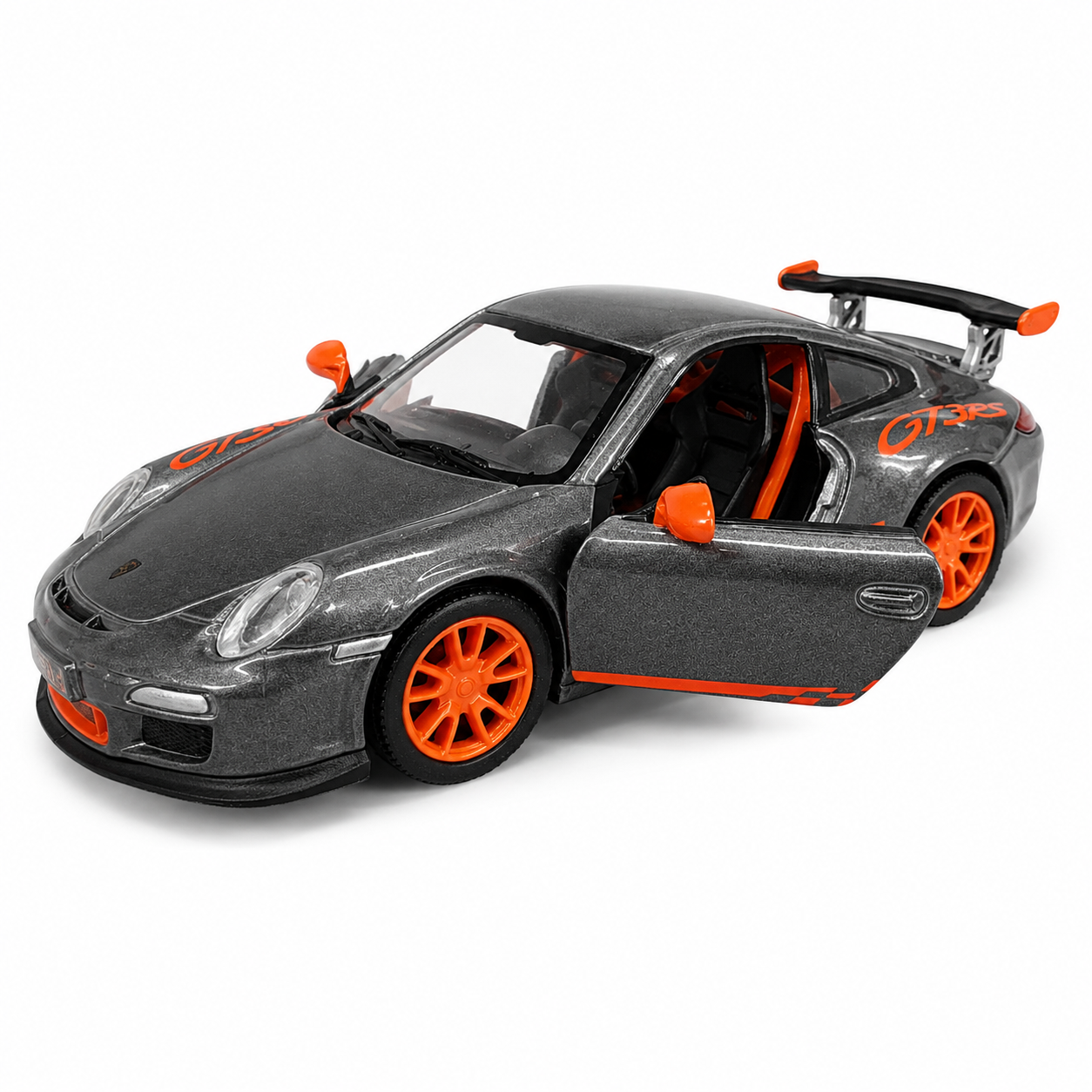 Kinsmart 1:36 Scale 2010 Porsche 911 GT3 RS Die-Cast Metal Model Car with Pull Back Action, Openable Doors & Detailed Interior | Collectible Toy Car for Kids & Car Enthusiasts