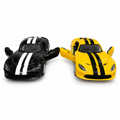 Kinsmart 1:36 Scale 2013 SRT Viper GTS Die-Cast Model Car with Pull Back Action, Openable Doors & Detailed Interior | Metal Sports Car Toy for Kids & Collectors