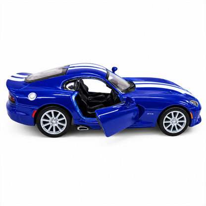 Kinsmart 1:36 Scale 2013 SRT Viper GTS Die-Cast Model Car with Pull Back Action, Openable Doors & Detailed Interior | Metal Sports Car Toy for Kids & Collectors