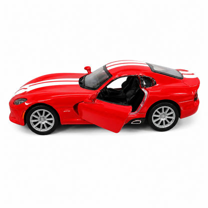 Kinsmart 1:36 Scale 2013 SRT Viper GTS Die-Cast Model Car with Pull Back Action, Openable Doors & Detailed Interior | Metal Sports Car Toy for Kids & Collectors