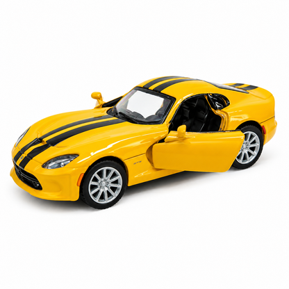 Kinsmart 1:36 Scale 2013 SRT Viper GTS Die-Cast Model Car with Pull Back Action, Openable Doors & Detailed Interior | Metal Sports Car Toy for Kids & Collectors