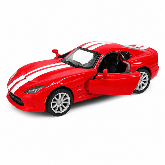 Kinsmart 1:36 Scale 2013 SRT Viper GTS Die-Cast Model Car with Pull Back Action, Openable Doors & Detailed Interior | Metal Sports Car Toy for Kids & Collectors