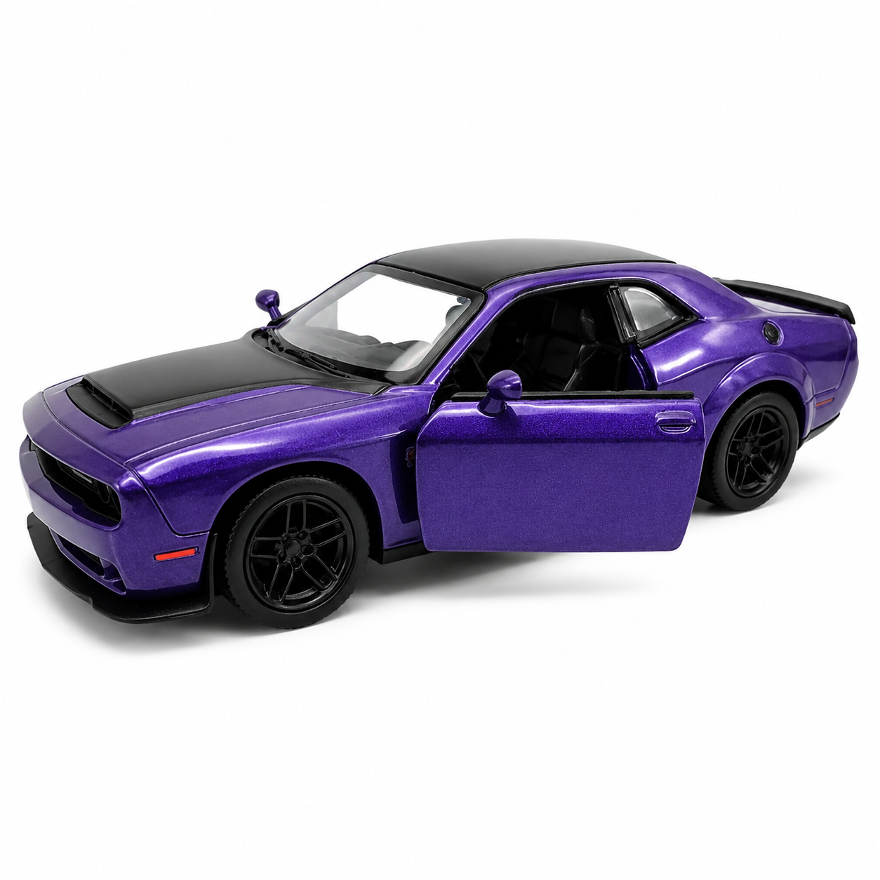 Kinsmart 1:40 2023 Dodge Challenger SRT Demon 170 Die-Cast Metal Model Car with Pull Back Action, Openable Doors, Detailed Interior & Realistic Design | Collectible Toy Car for Kids & Car Enthusiasts