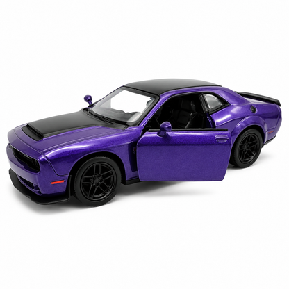 Kinsmart 1:40 2023 Dodge Challenger SRT Demon 170 Die-Cast Metal Model Car with Pull Back Action, Openable Doors, Detailed Interior & Realistic Design | Collectible Toy Car for Kids & Car Enthusiasts