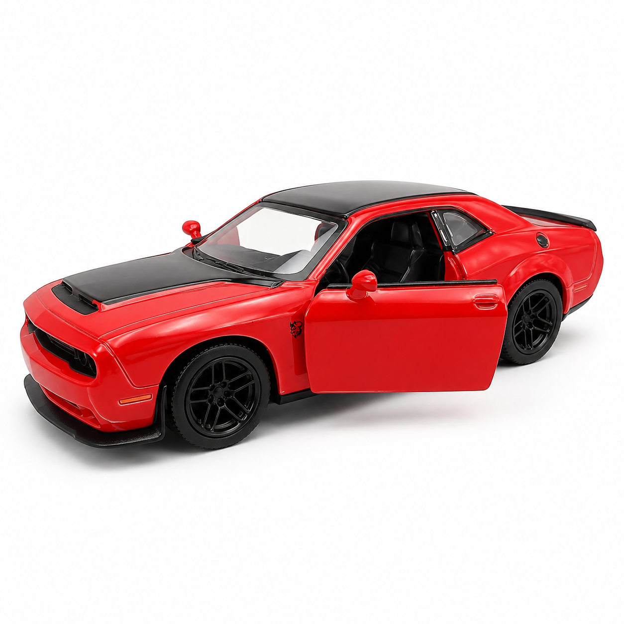 Kinsmart 1:40 2023 Dodge Challenger SRT Demon 170 Die-Cast Metal Model Car with Pull Back Action, Openable Doors, Detailed Interior & Realistic Design | Collectible Toy Car for Kids & Car Enthusiasts
