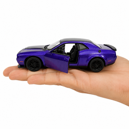 Kinsmart 1:40 2023 Dodge Challenger SRT Demon 170 Die-Cast Metal Model Car with Pull Back Action, Openable Doors, Detailed Interior & Realistic Design | Collectible Toy Car for Kids & Car Enthusiasts