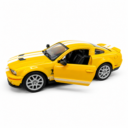Kinsmart 1:38 2007 Shelby GT500 Die-Cast Metal Model Car with Pull Back Action, Openable Doors & Detailed Interior | Collectible Toy Car for Kids & Car Enthusiasts