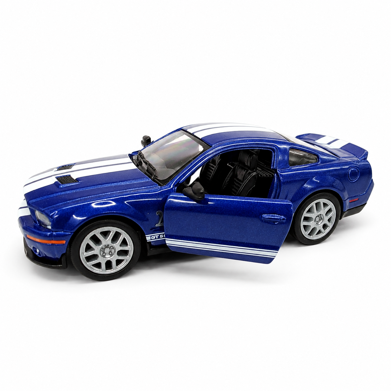 Kinsmart 1:38 2007 Shelby GT500 Die-Cast Metal Model Car with Pull Back Action, Openable Doors & Detailed Interior | Collectible Toy Car for Kids & Car Enthusiasts