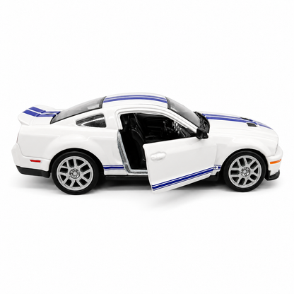 Kinsmart 1:38 2007 Shelby GT500 Die-Cast Metal Model Car with Pull Back Action, Openable Doors & Detailed Interior | Collectible Toy Car for Kids & Car Enthusiasts