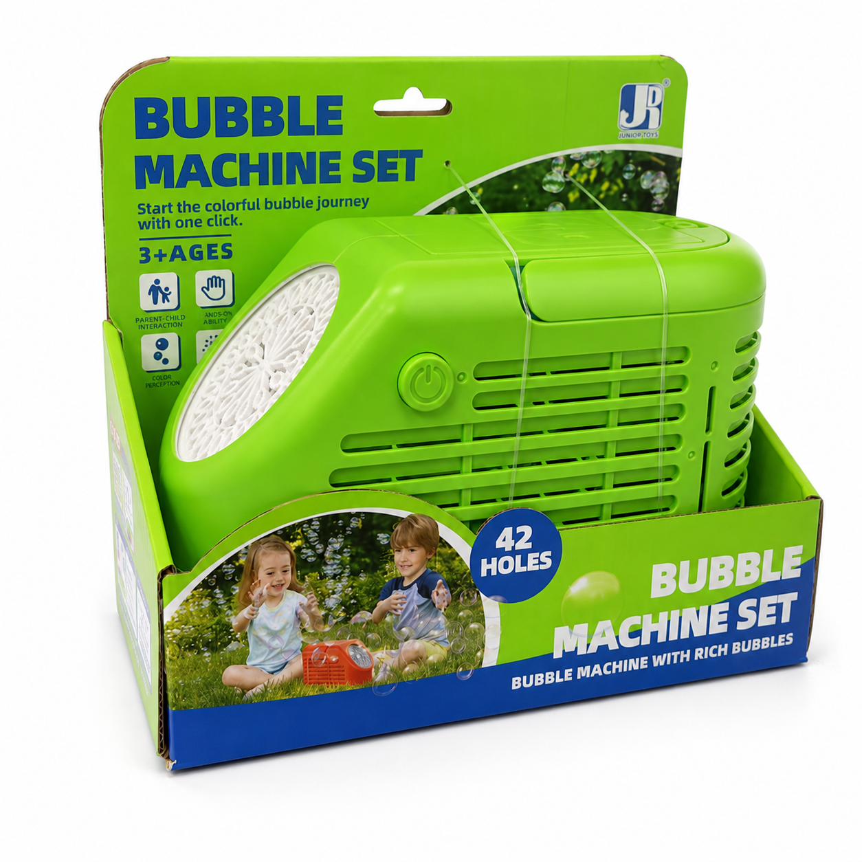 Automatic Portable Bubble Machine with Carry Handle – Bubble Maker Toy for Kids 3+ Years