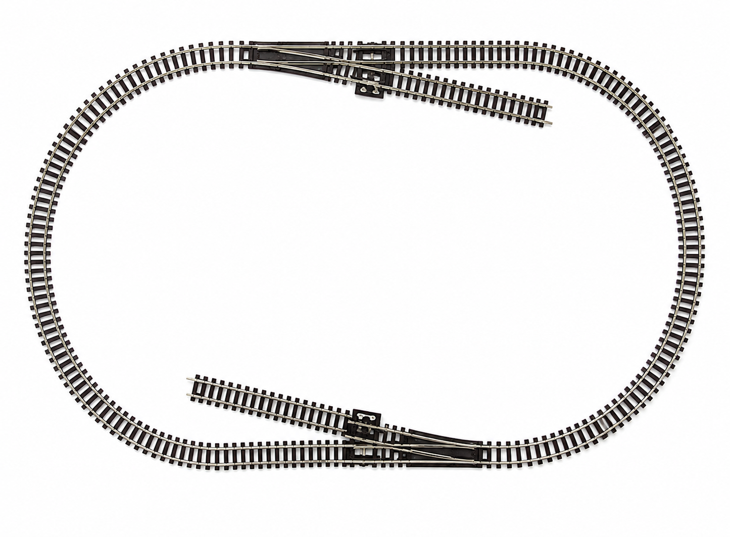 HANFIY 66608 HO 1:87 Combined Railway Track Starter Set | 20-Piece Model Train Track Set
