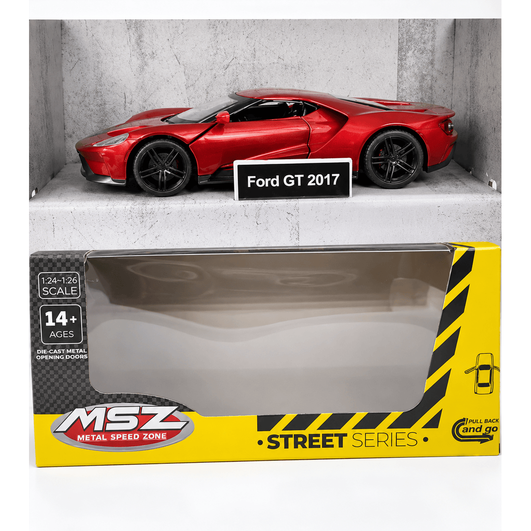 MSZ 1:24 Ford GT 2017 Red Die-Cast Model Car with Openable Doors