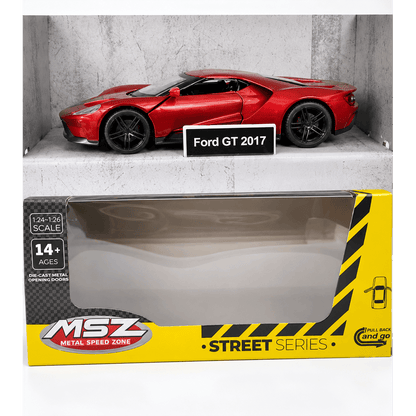 MSZ 1:24 Ford GT 2017 Red Die-Cast Model Car with Openable Doors