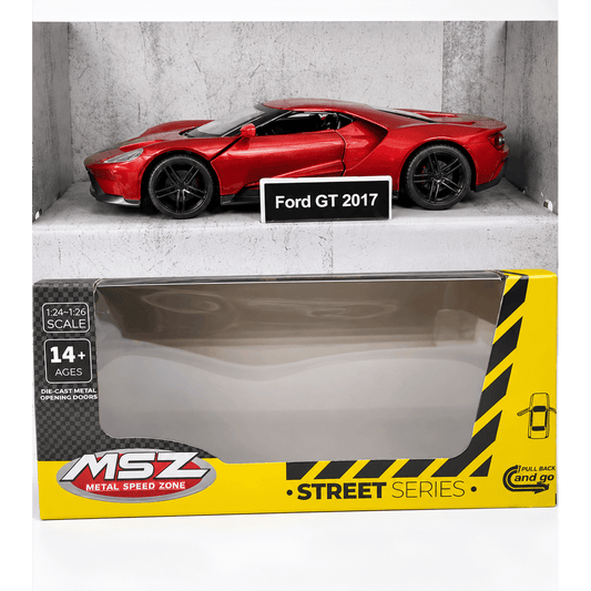 MSZ 1:24 Ford GT 2017 Red Die-Cast Model Car with Openable Doors