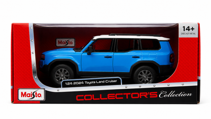 Maisto 1:24 Scale 2024 Toyota Land Cruiser Blue Collector’s Collection Diecast SUV