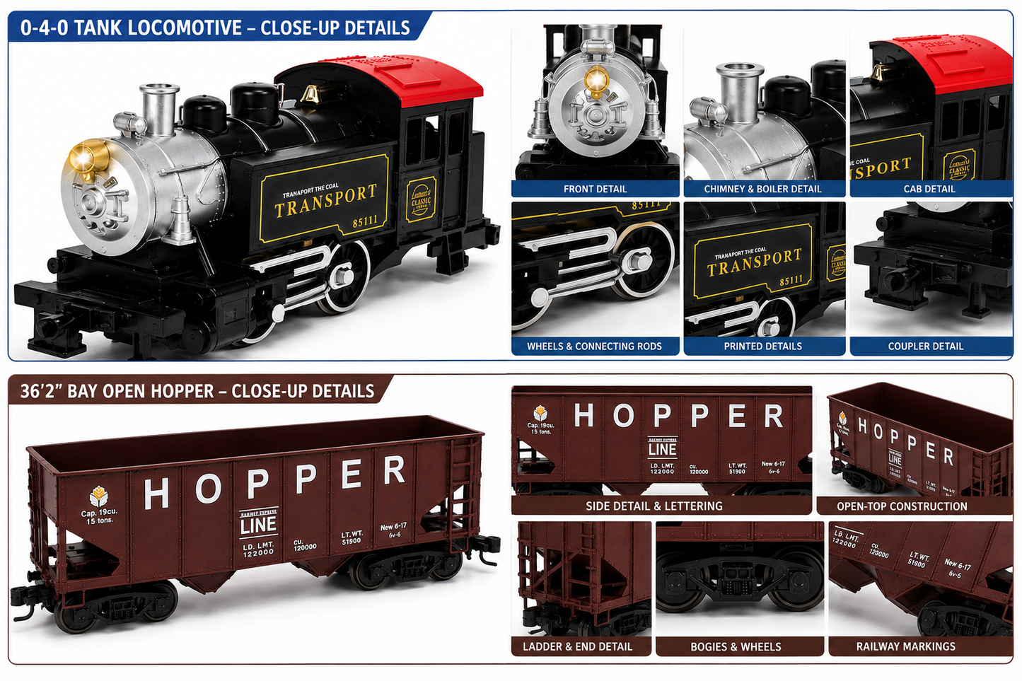 HANFIY 66600A HO 1:87 Scale 0-4-0 Tank Loco 3 Car Train Set | Collector Railway Model