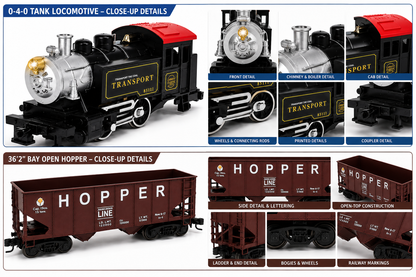HANFIY 66600A HO 1:87 Scale 0-4-0 Tank Loco 3 Car Train Set | Collector Railway Model
