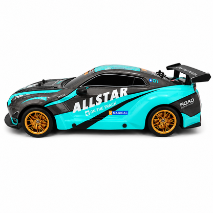 Joy Junction 1:10 Scale RC Racing Car 1971 Series | 2.4GHz Remote Control Sports Car with LED Lights, High - Speed Racing, Forward/Reverse, Left & Right Steering, Speed Boost | Rechargeable Remote Control Car for Kids Ages