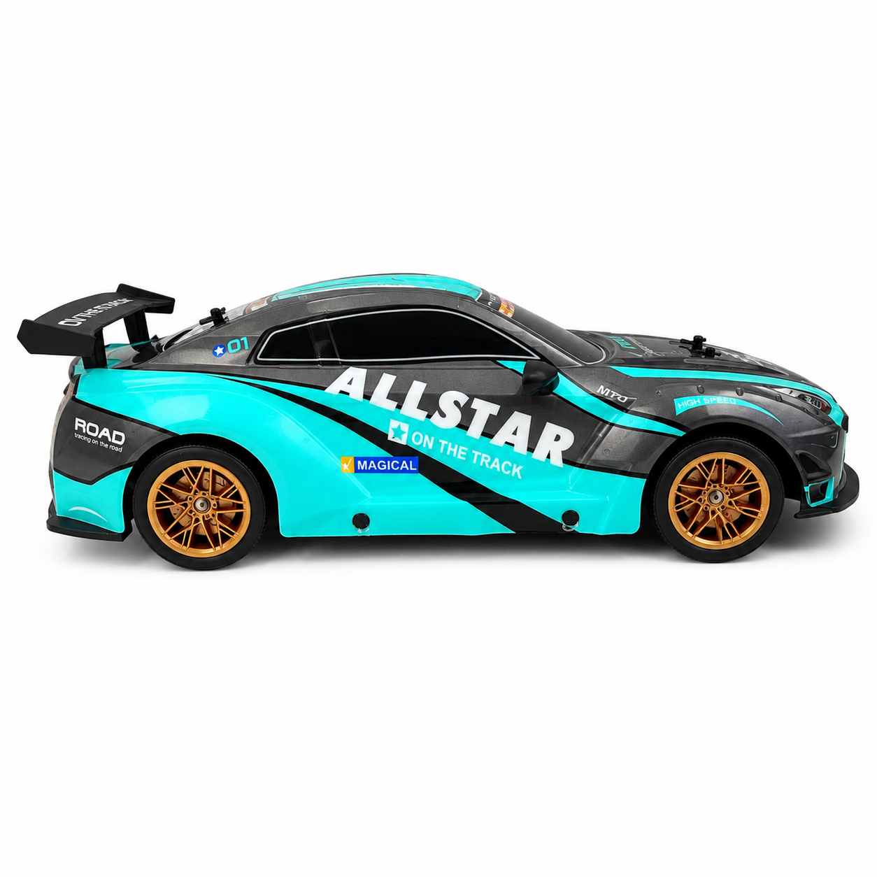 Joy Junction 1:10 Scale RC Racing Car 1971 Series | 2.4GHz Remote Control Sports Car with LED Lights, High - Speed Racing, Forward/Reverse, Left & Right Steering, Speed Boost | Rechargeable Remote Control Car for Kids Ages
