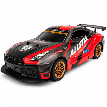 Joy Junction 1:10 Scale RC Racing Car 1971 Series (Red) | 2.4GHz Remote Control Sports Car with LED Lights, High-Speed Racing, Forward/Reverse, Left & Right Steering, Speed Boost | Rechargeable Toy Car for Kids Ages