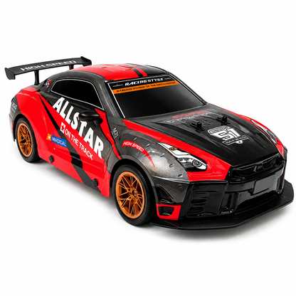 Joy Junction 1:10 Scale RC Racing Car 1971 Series (Red) | 2.4GHz Remote Control Sports Car with LED Lights, High-Speed Racing, Forward/Reverse, Left & Right Steering, Speed Boost | Rechargeable Toy Car for Kids Ages