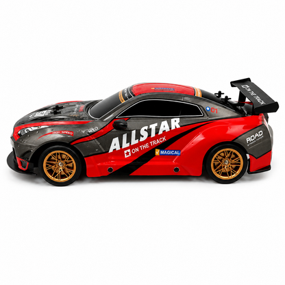 Joy Junction 1:10 Scale RC Racing Car 1971 Series (Red) | 2.4GHz Remote Control Sports Car with LED Lights, High-Speed Racing, Forward/Reverse, Left & Right Steering, Speed Boost | Rechargeable Toy Car for Kids Ages