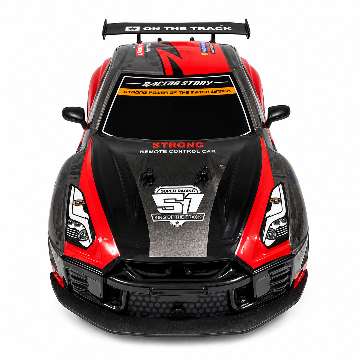 Joy Junction 1:10 Scale RC Racing Car 1971 Series (Red) | 2.4GHz Remote Control Sports Car with LED Lights, High-Speed Racing, Forward/Reverse, Left & Right Steering, Speed Boost | Rechargeable Toy Car for Kids Ages