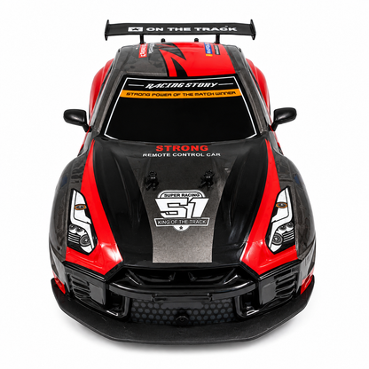 Joy Junction 1:10 Scale RC Racing Car 1971 Series (Red) | 2.4GHz Remote Control Sports Car with LED Lights, High-Speed Racing, Forward/Reverse, Left & Right Steering, Speed Boost | Rechargeable Toy Car for Kids Ages