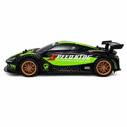 Joy Junction 1:10 Scale RC Racing Sports Car (Green) | 2.4GHz Remote Control 1971 Racing Vehicle Series with LED Light, High-Speed RC Car, Forward & Reverse, Left & Right Steering, Speed Boost, Remote Control Toy for Kids